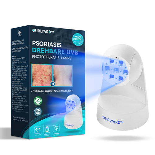 Ourlyard™ Psoriasis Rotierende UVB-Phototherapielampe (Freihändig, Geeignet für alle Hauttypen)