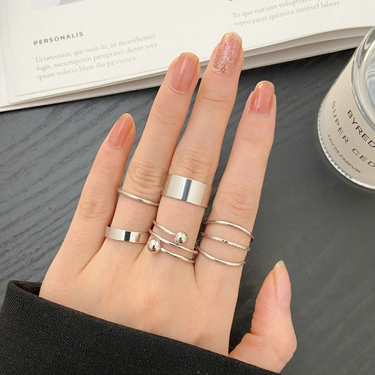 Mode Schmuck Ringe Set Heißer Verkauf Metall Hohle Runde Öffnung Frauen Finger Ring für Mädchen Dame Party Hochzeit Geschenke